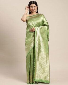 banarasi saree with paisley woven motifs