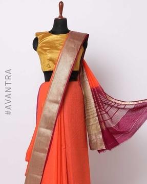 banarasi saree with striped border