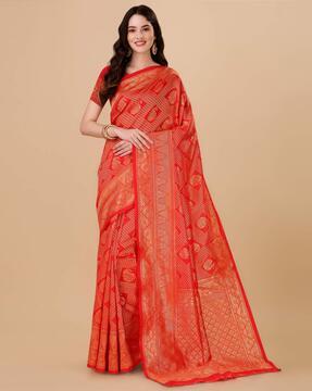 banarasi saree with woven motifs