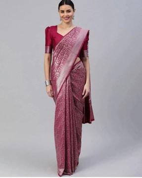 banarasi saree with woven motifs