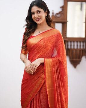 banarasi saree with woven motifs