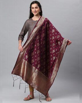 banarasi silk jacquard woven dupatta