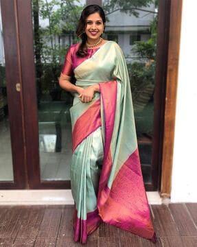 banarasi silk saree with border