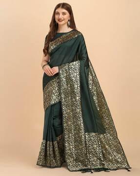 banarasi silk saree with tassels