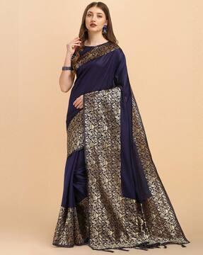 banarasi silk saree with tassels