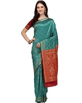 banarasi silk saree with woven motifs