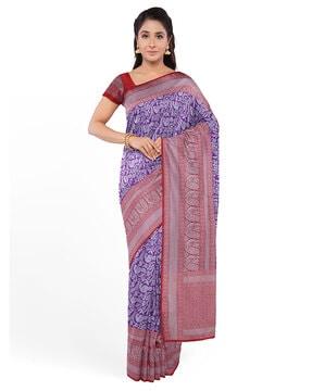 banarasi silk saree with woven motifs