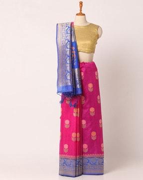 banarasi silk saree with zari border