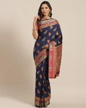 banarasi silk woven design saree