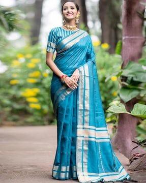 banarasi soft silk saree with tassels