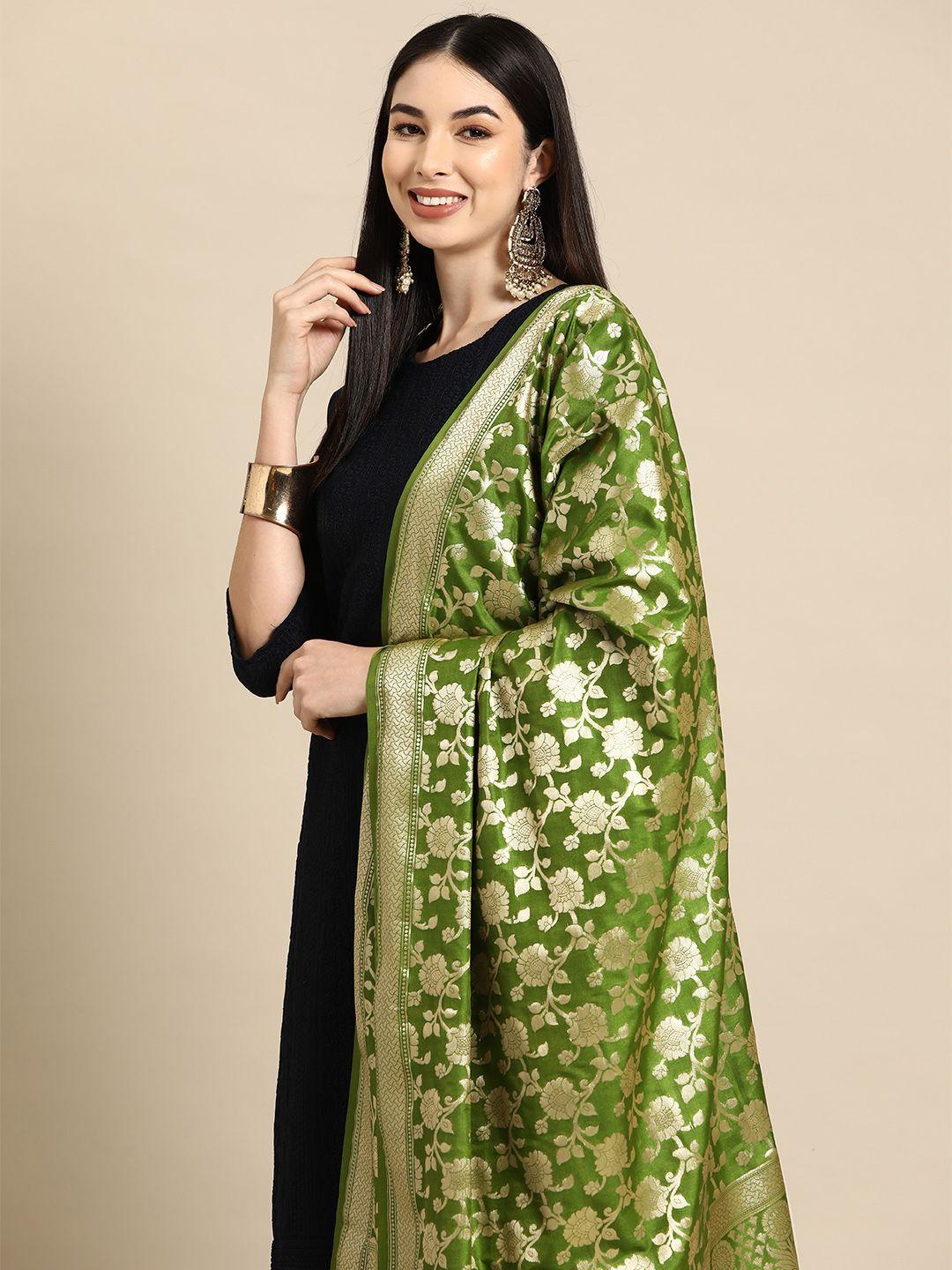 banarasi style woven design art silk dupatta with zari