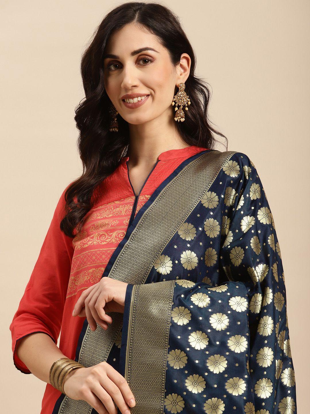 banarasi style woven design dupatta with zari