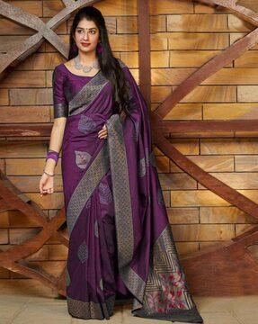 banarasi woven saree with zari border