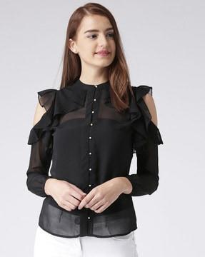 band collar classic fitted shirt
