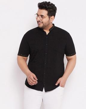 band collar classic shirt