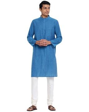 band-collar long kurta