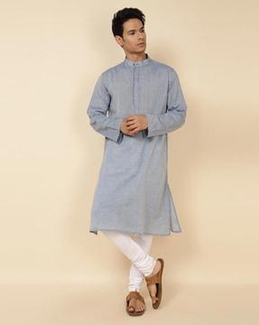 band-collar long kurta