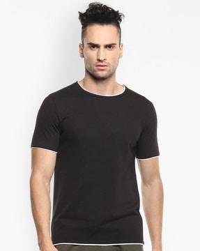 band collar slim fit t-shirt