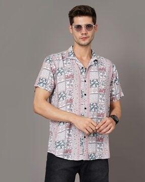 bandana print regular fit shirt