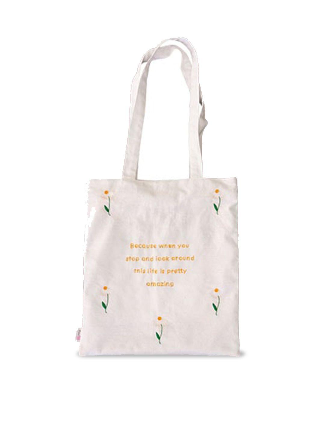 bandbox typography printed cotton shopper tote bag