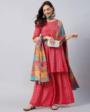 bandhej print muslin dupatta