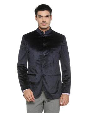 bandhgala jacket with welt pockets