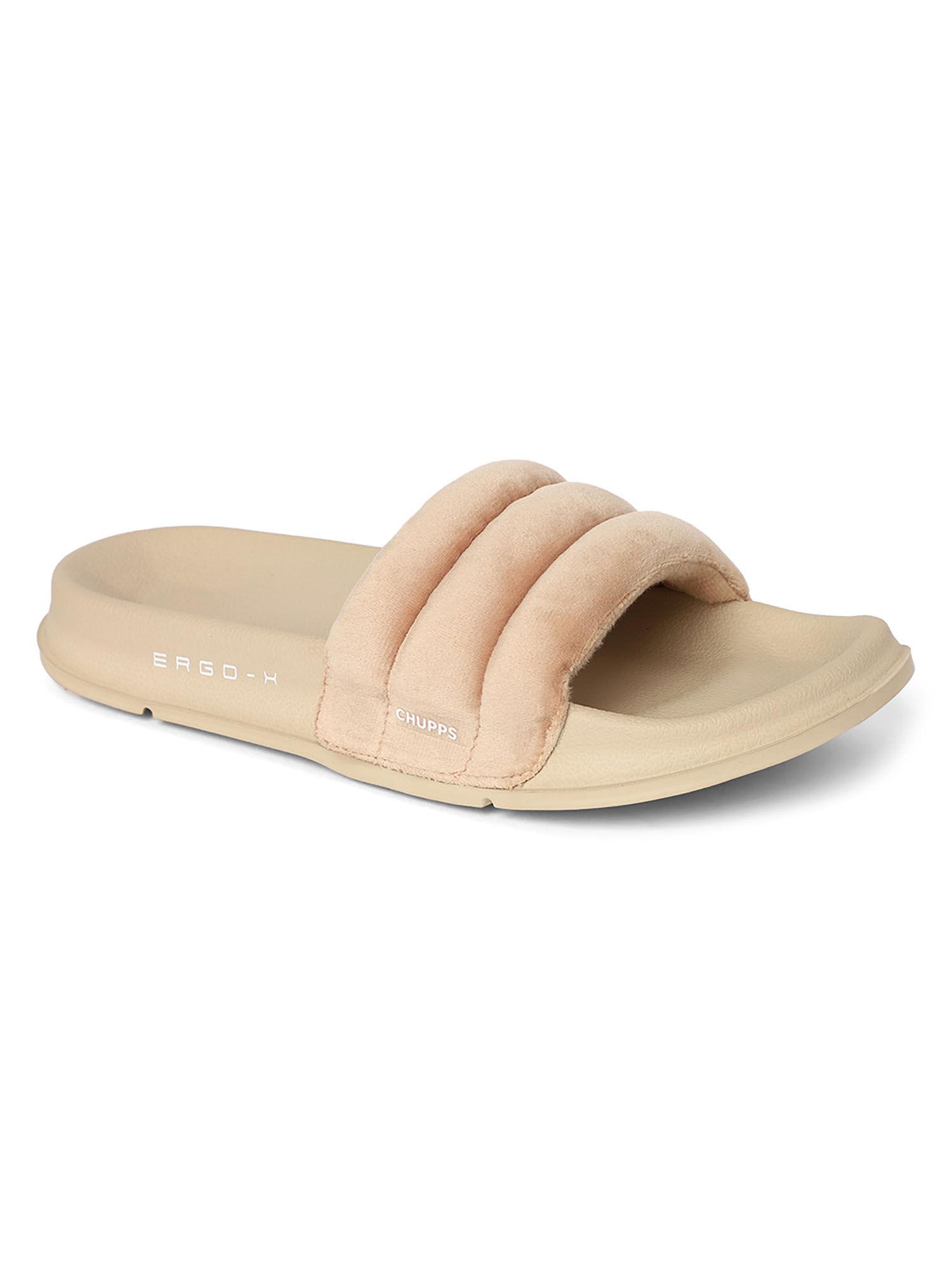 bandwidth sliders wowomen casual sliders beige