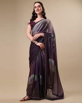 banglori silk floral printed saree