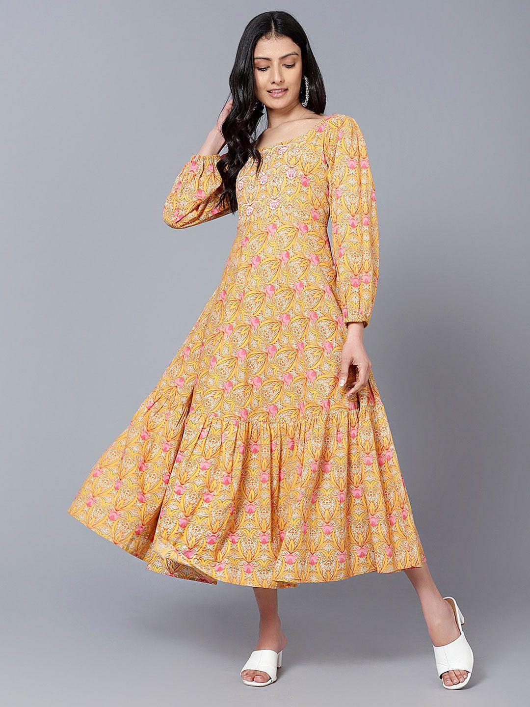 bani women floral cotton a-line midi dress