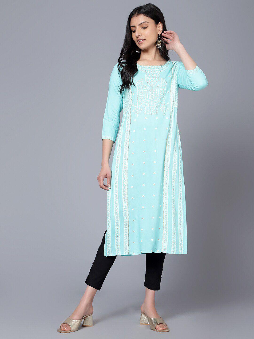 bani women ethnic motifs printed liva kurta