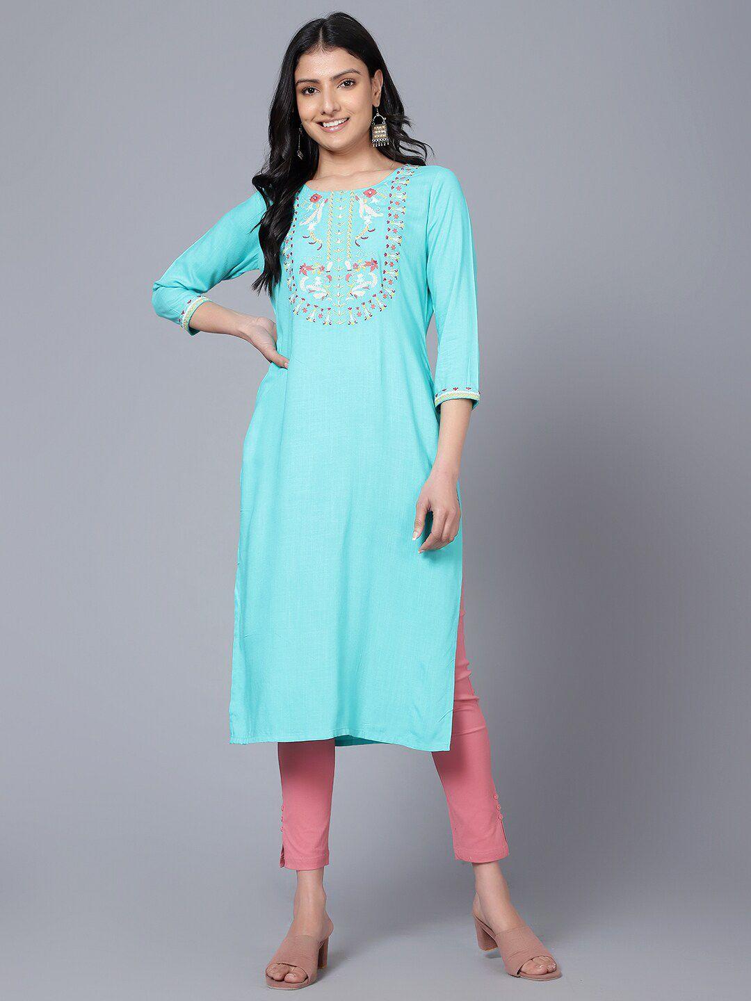 bani women floral embroidered kurta