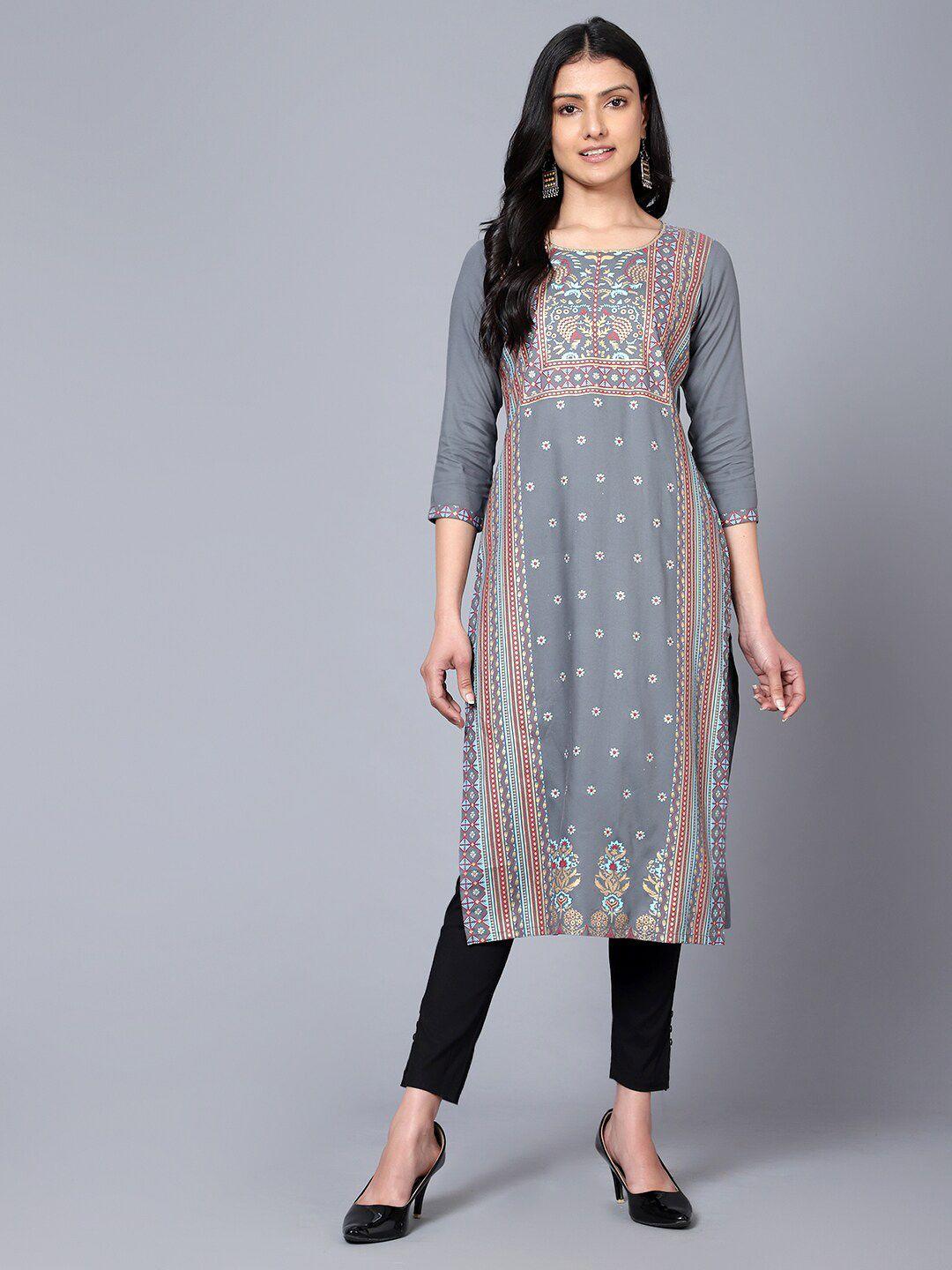 bani women floral printed liva kurta