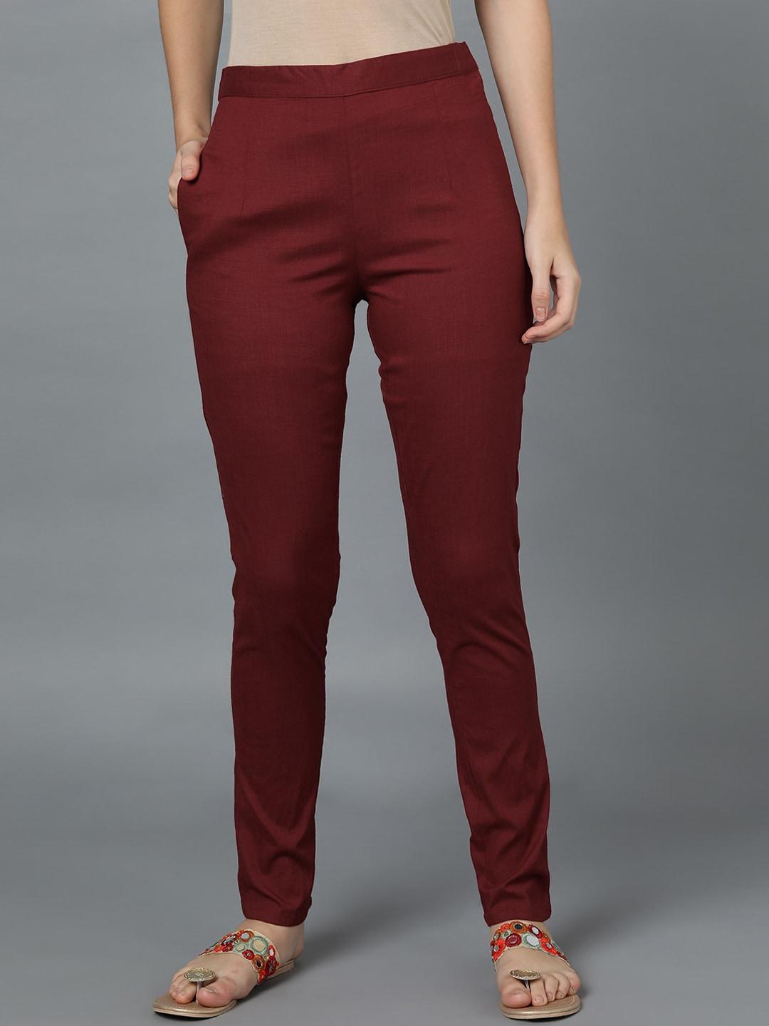 bani women maroon trousers