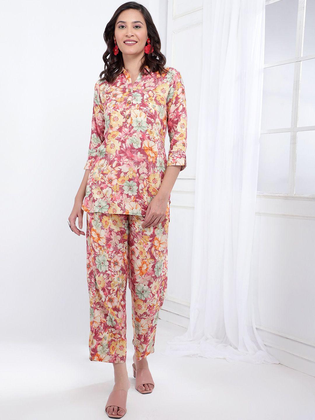 bani women printed tunic & trouser co-ords set