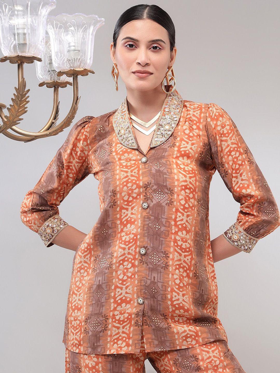 bani women printed tunic and trouser co-ords
