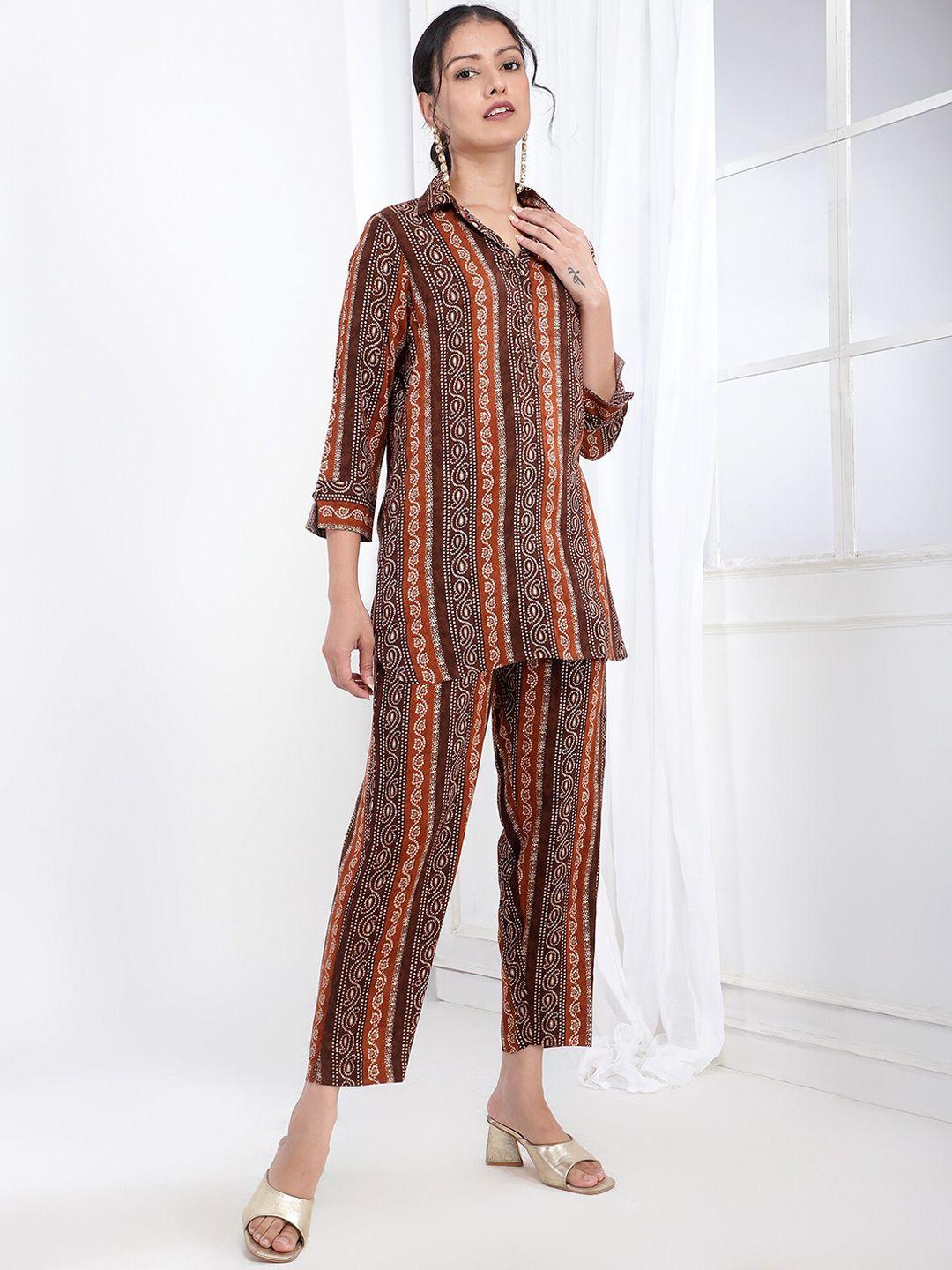 bani women printed tunic with trouser co-ords