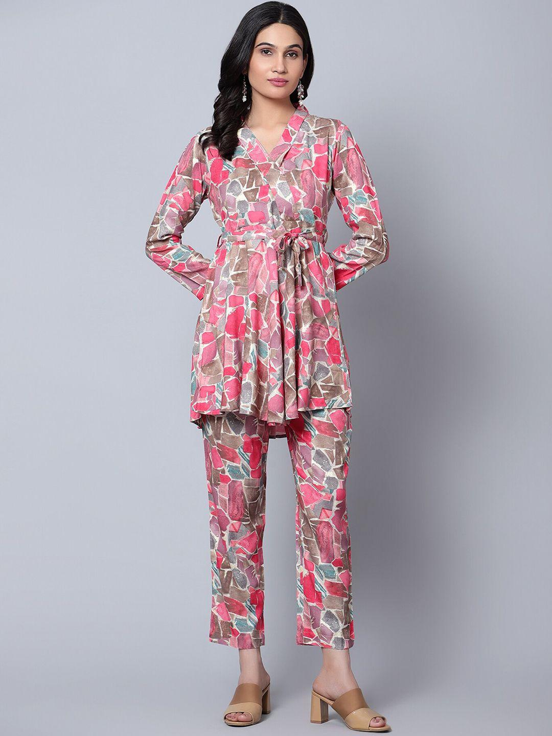 bani women printed tunic with trousers co-ords