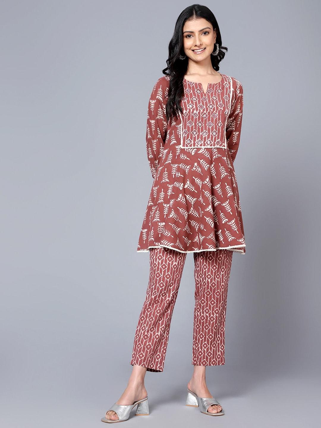 bani women printed tunic with trousers