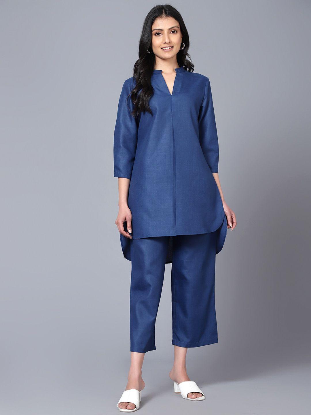 bani women v-neck tunic with trousers