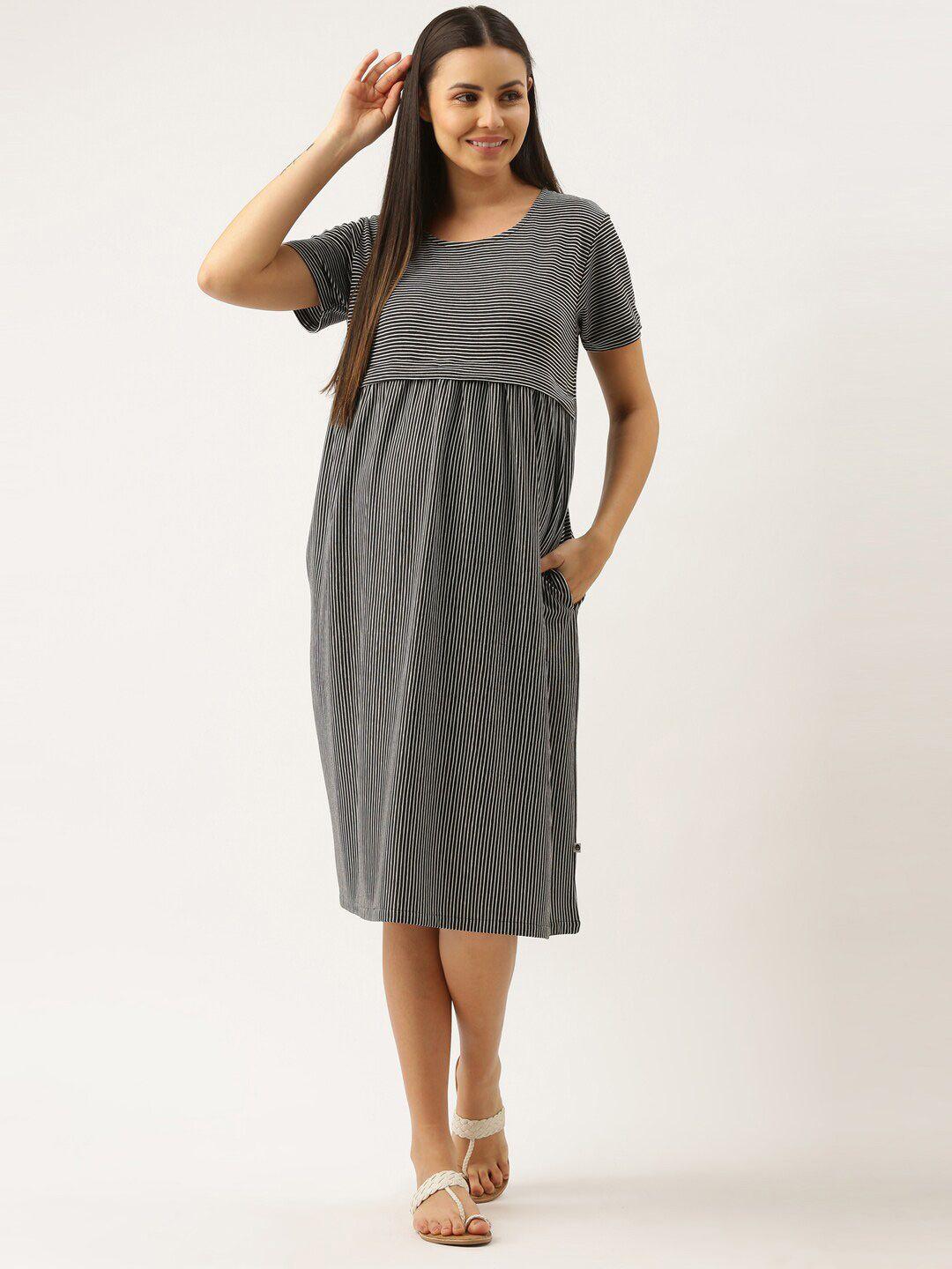 bannos swagger black striped nightdress