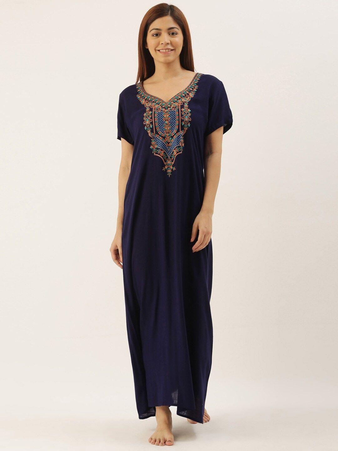 bannos swagger embroidered maxi nightdress