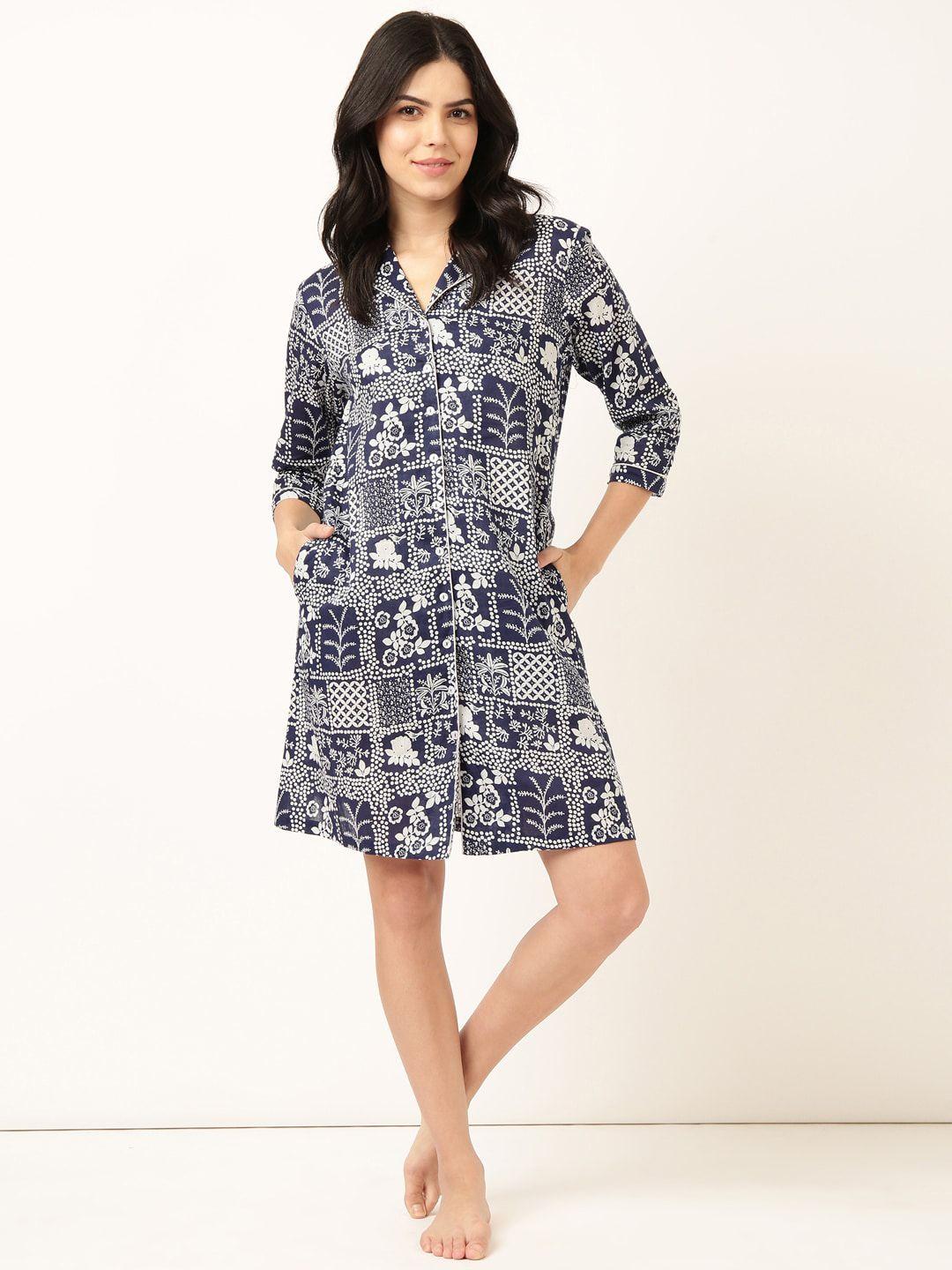 bannos swagger pure cotton printed nightdress