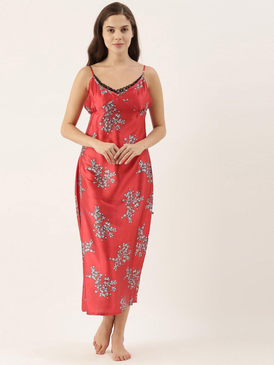 bannos swagger red printed nightdress