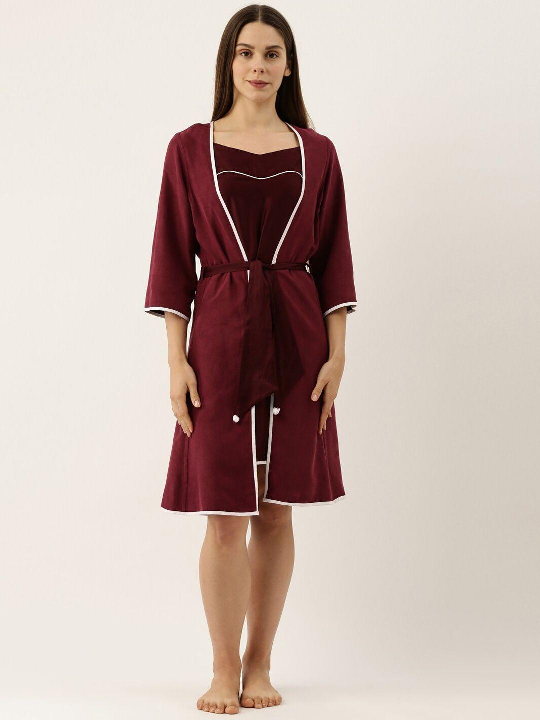 bannos swagger satin nightdress with robe