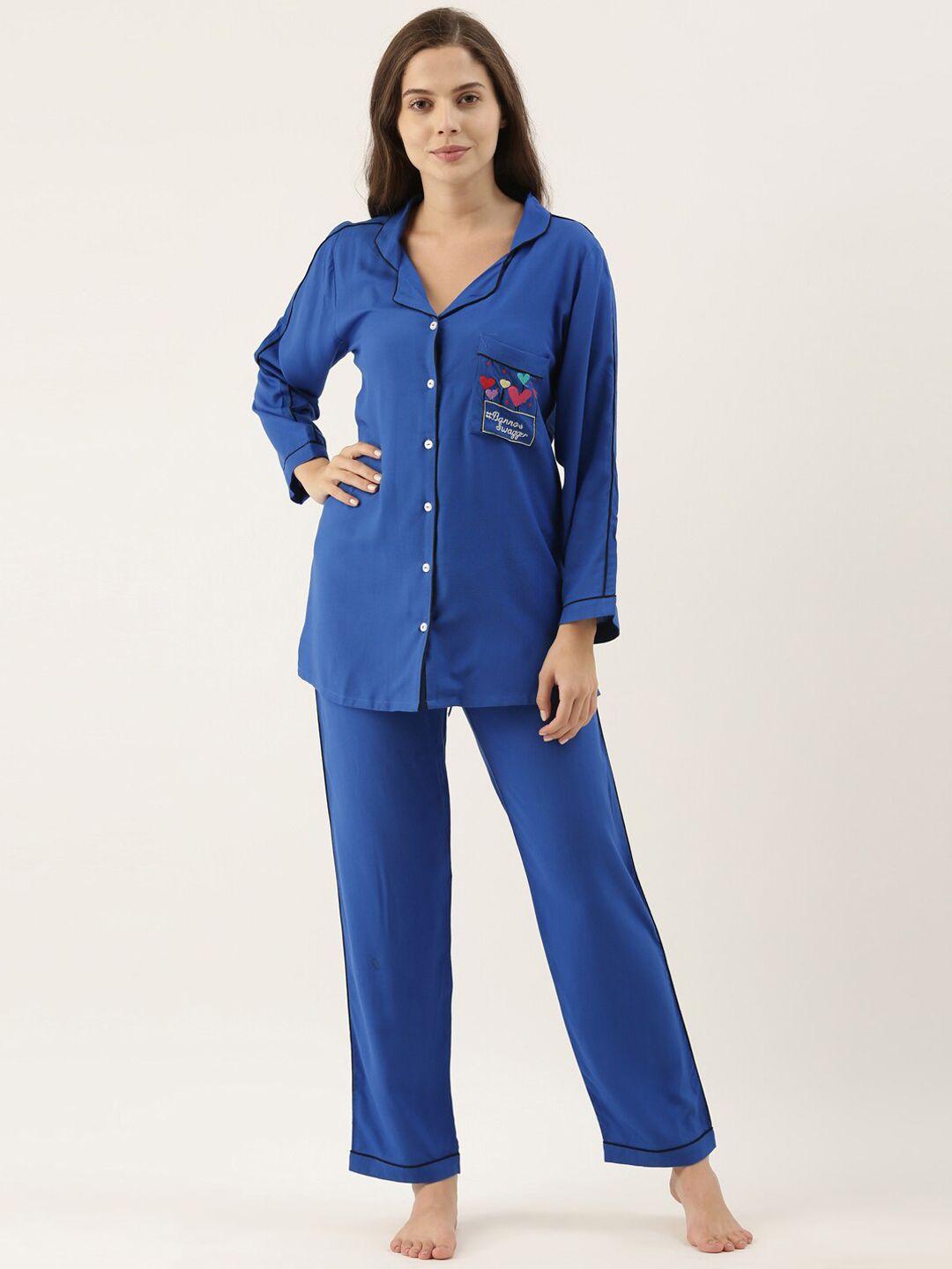 bannos swagger women blue night suit