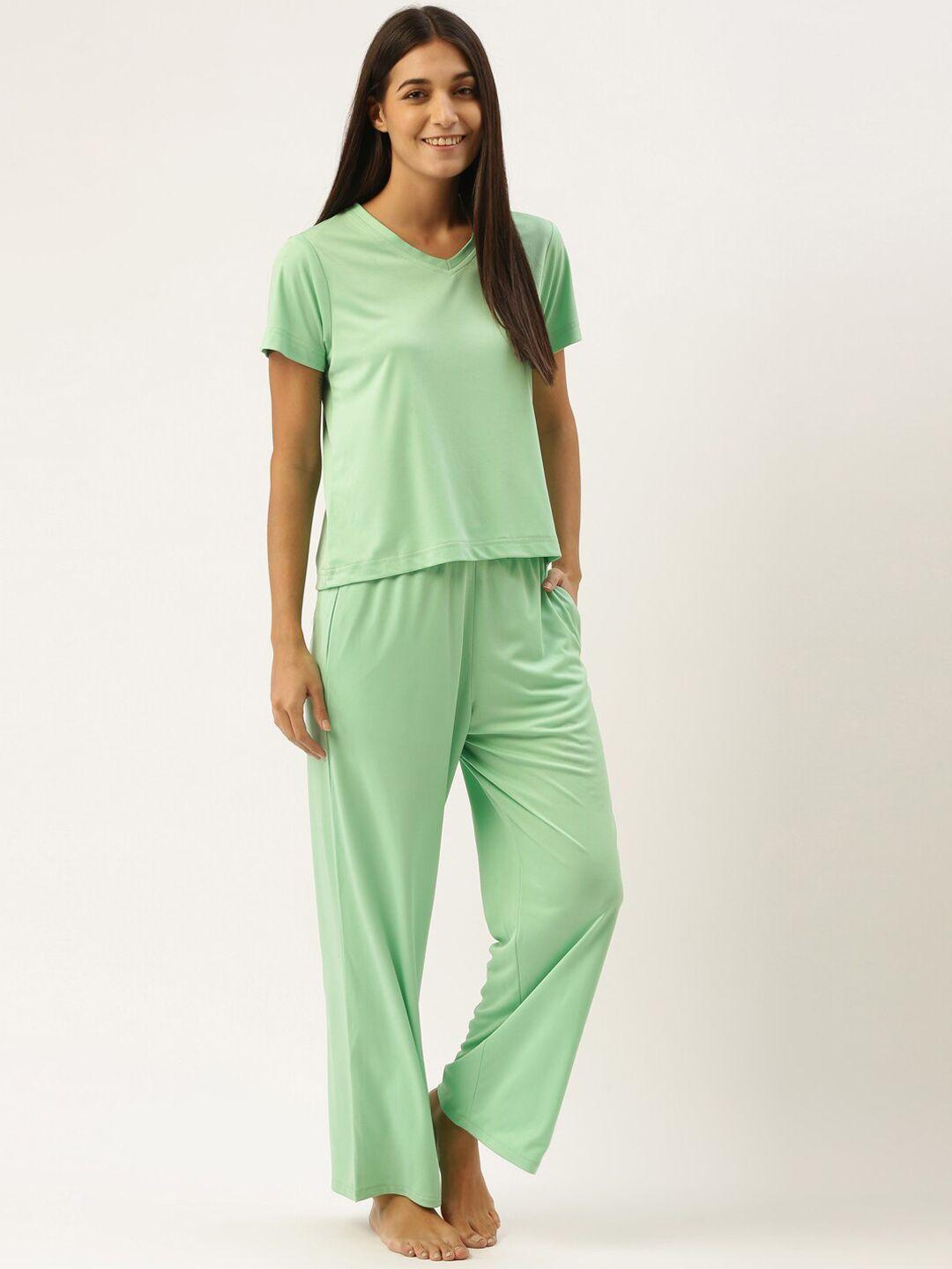 bannos swagger women green night suit