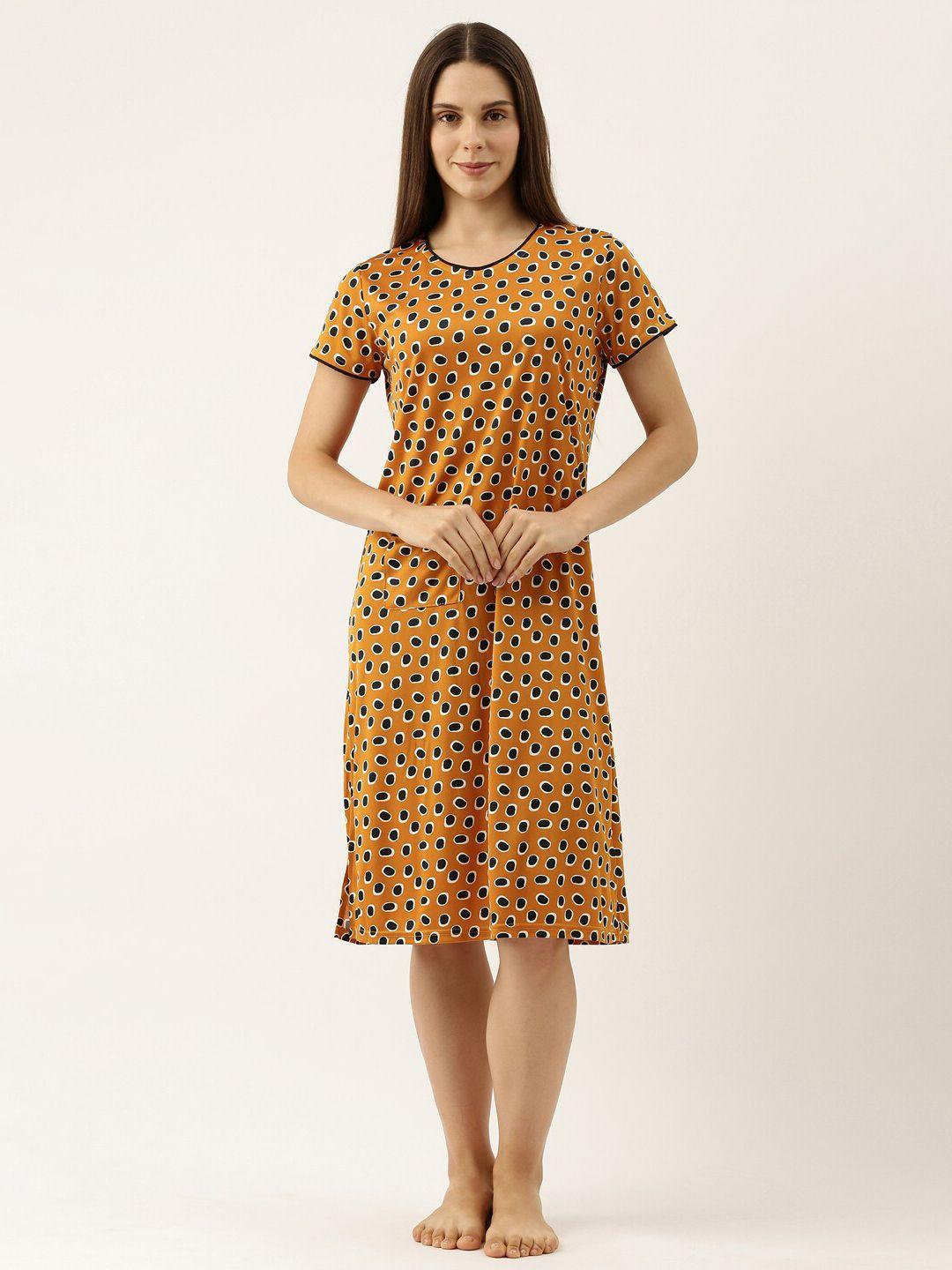 bannos swagger yellow printed nightdress