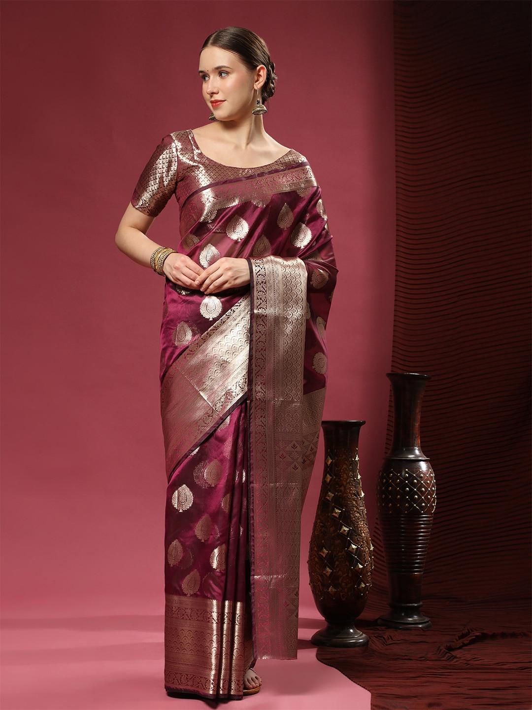 bansari textiles ethnic motifs woven design zari organza banarasi saree
