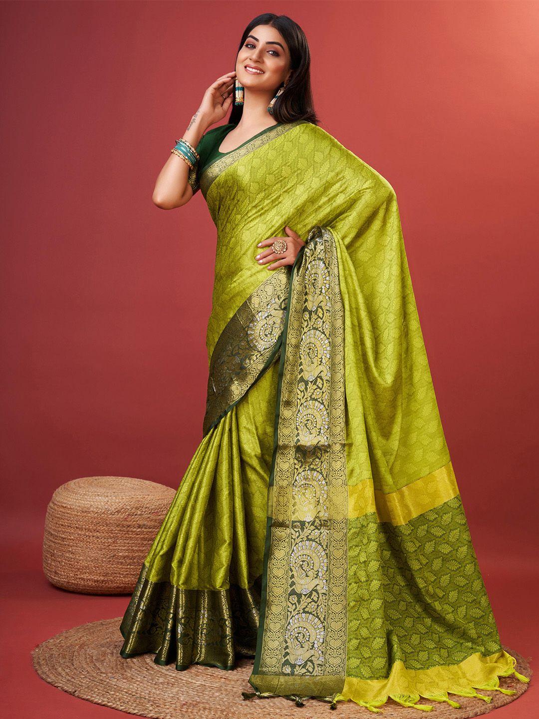 bansari textiles floral woven design zari pure cotton banarasi saree
