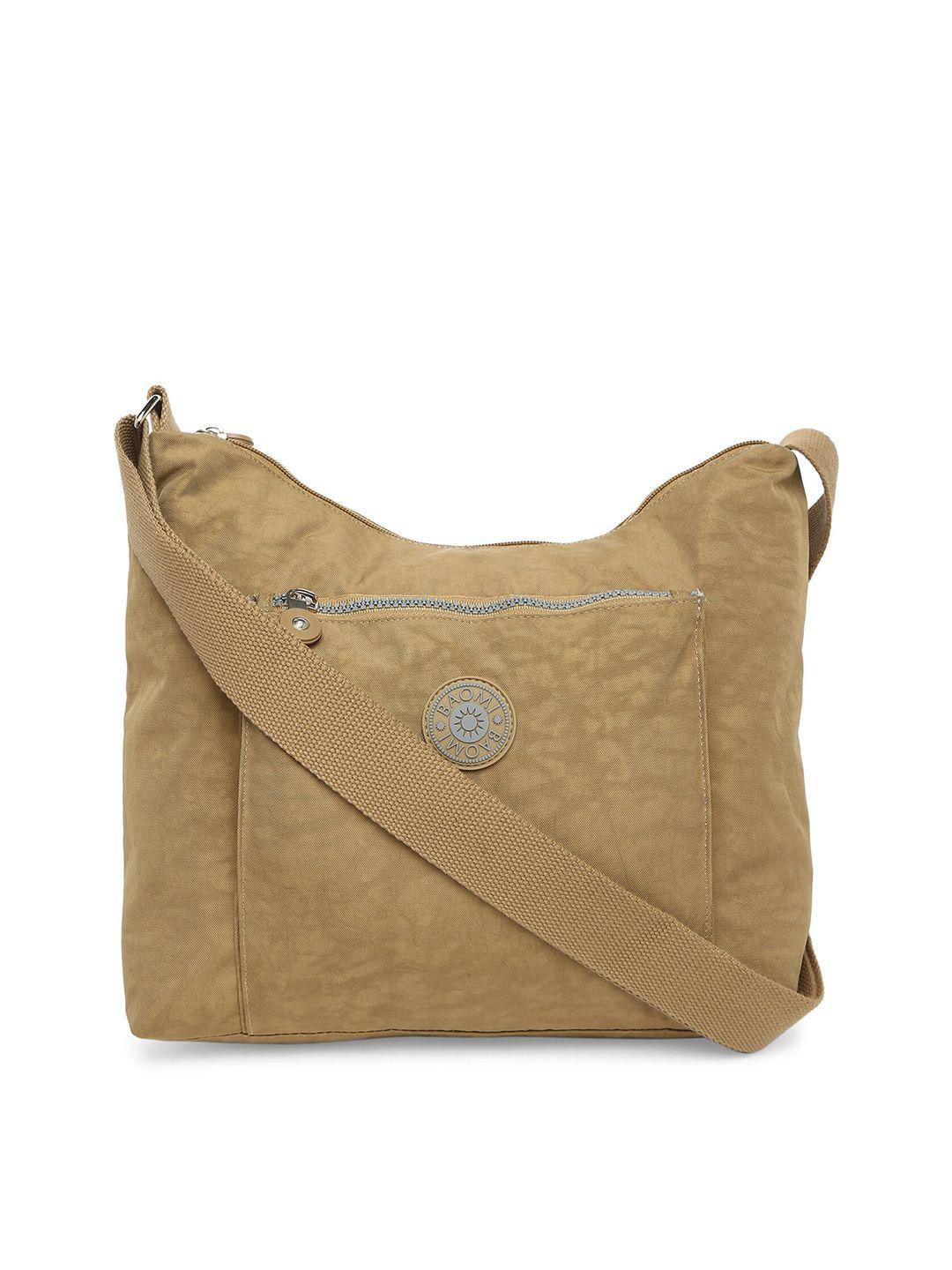 baomi beige structured sling bag